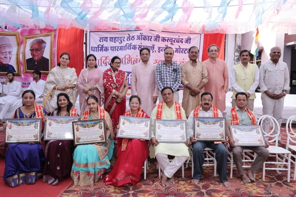 खंडवा के स्वर साधकों का ओंकारबाग मोरटक्का में हुआ सम्मान